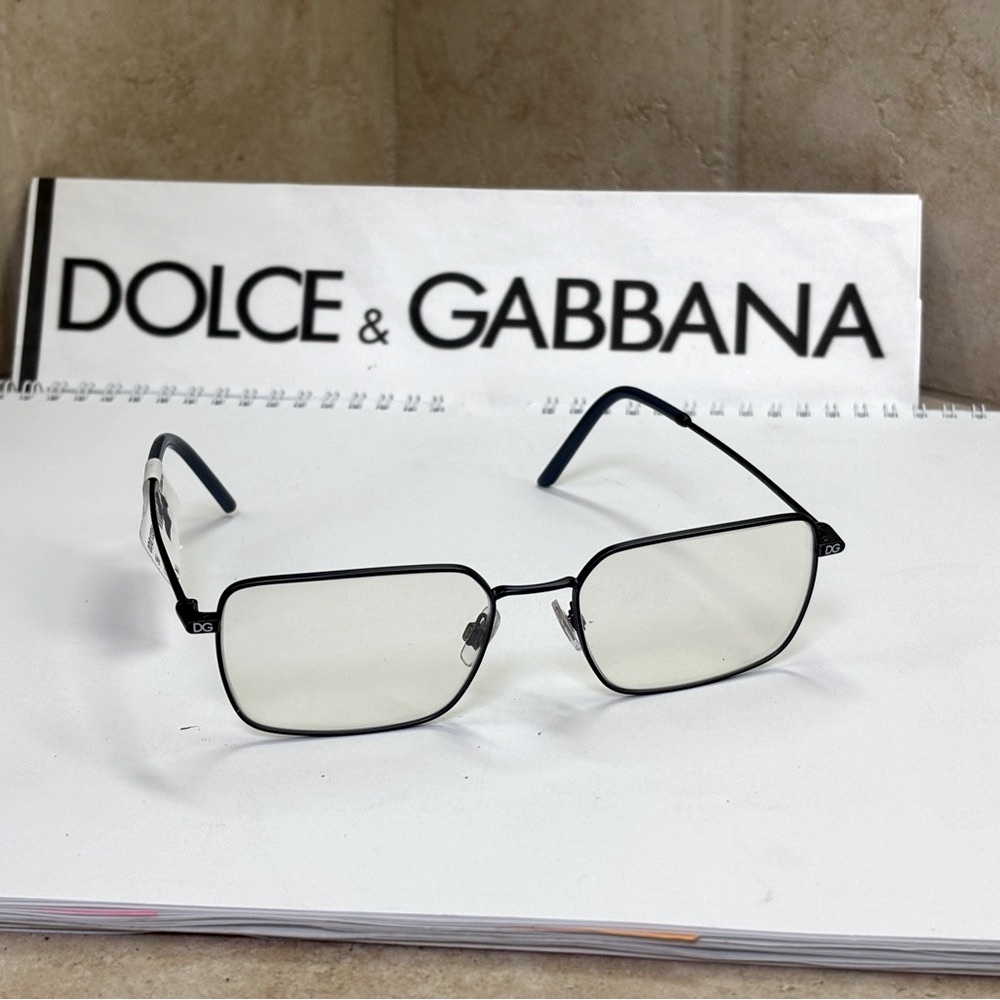 New Dolce & Gabbana DG1336 1358 Matte Black Metal Frame Eyeglasses